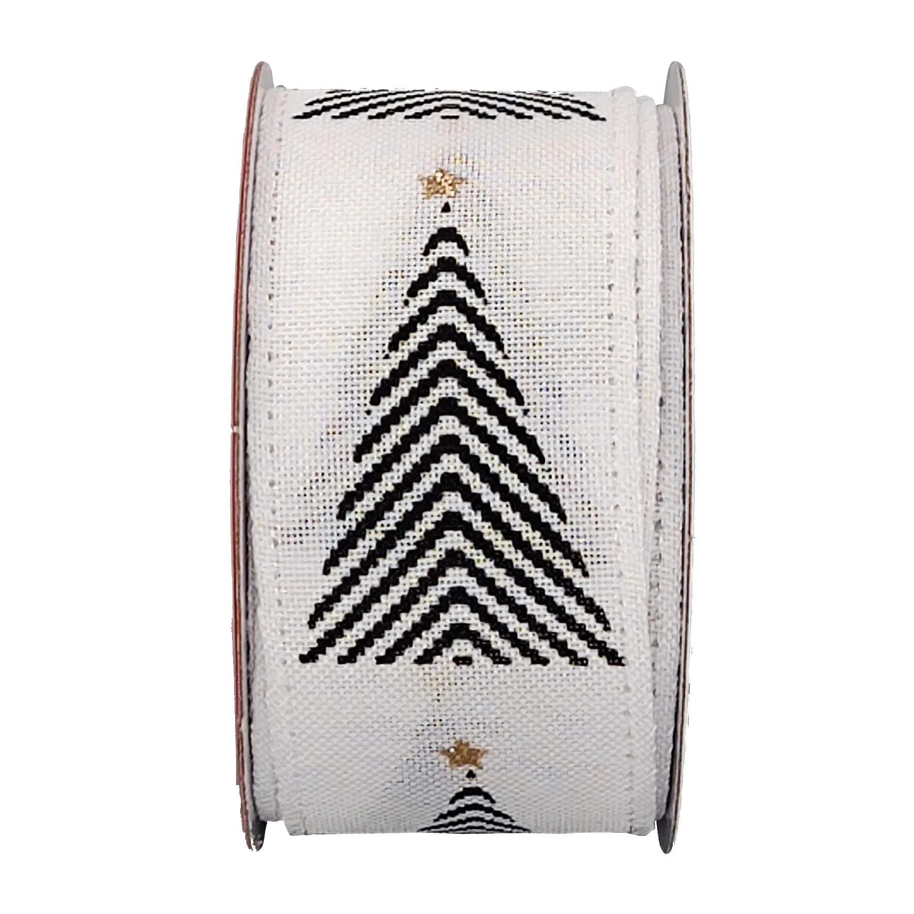 Black and White Tree Burlap Christmas Wired Gift Ribbon, 1.5 in x 15 ft, by Holiday Time - Walmar... | Walmart (US)
