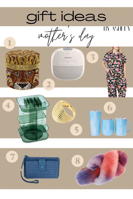 Gift ideas that I totally want - for Mother’s Day or anything like a birthday! 
1. Really wish I could tell you what this is but the jar is gorgeous and it isn’t that expensive for a neck cream 🤣🫶🙌
2. I’m a big fan of Bose anything! This is a waterproof speaker, say less.
3. This pajama set looks promising!!
4. This makeup organizer COULD actually make me finally get organized in my bathroom!!! 🤣🙌
5. Obsessed w this gold dome ring yep 
6. This corkcicle cup deal is unreal! 
7. Love this wallet and the functionality of it!!! Comes in so many colors. 
8. Ok these slippers are sooo cute and cozy 
Tap below or on this link to shop and see more!

#LTKGiftGuide #LTKbeauty #LTKsalealert