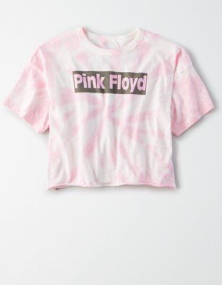 Tailgate Women's Pink Floyd Tie-Dye Cropped T-Shirt | American Eagle Outfitters (US & CA)