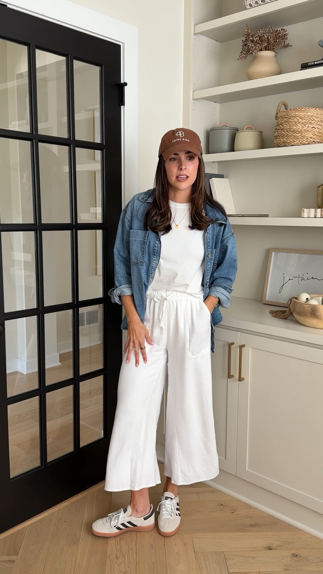 THESE are the white linen pants you’ll want in your spring/summer wardrobe! 🏆🤍🐚 if between sizes, size down. I’m wearing a S! Code TAYLOR20 is currently active to save 20% off on them!! 

Denim shirt: old from Dynamite, similar linked
White tee: size S
Sneakers: size down half

Initial tag necklace code: BROWN20#LTKWatchNow

#LTKSaleAlert #LTKStyleTip