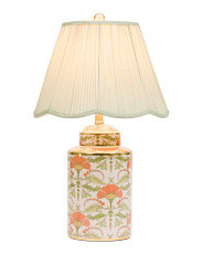 24in Ceramic Printed Table Lamp With Linen Shade | Bedroom | Marshalls | Marshalls