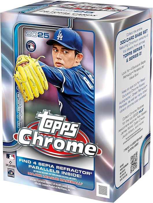 2025 Topps Chrome Baseball - Factory Sealed - Value Box | Amazon (US)