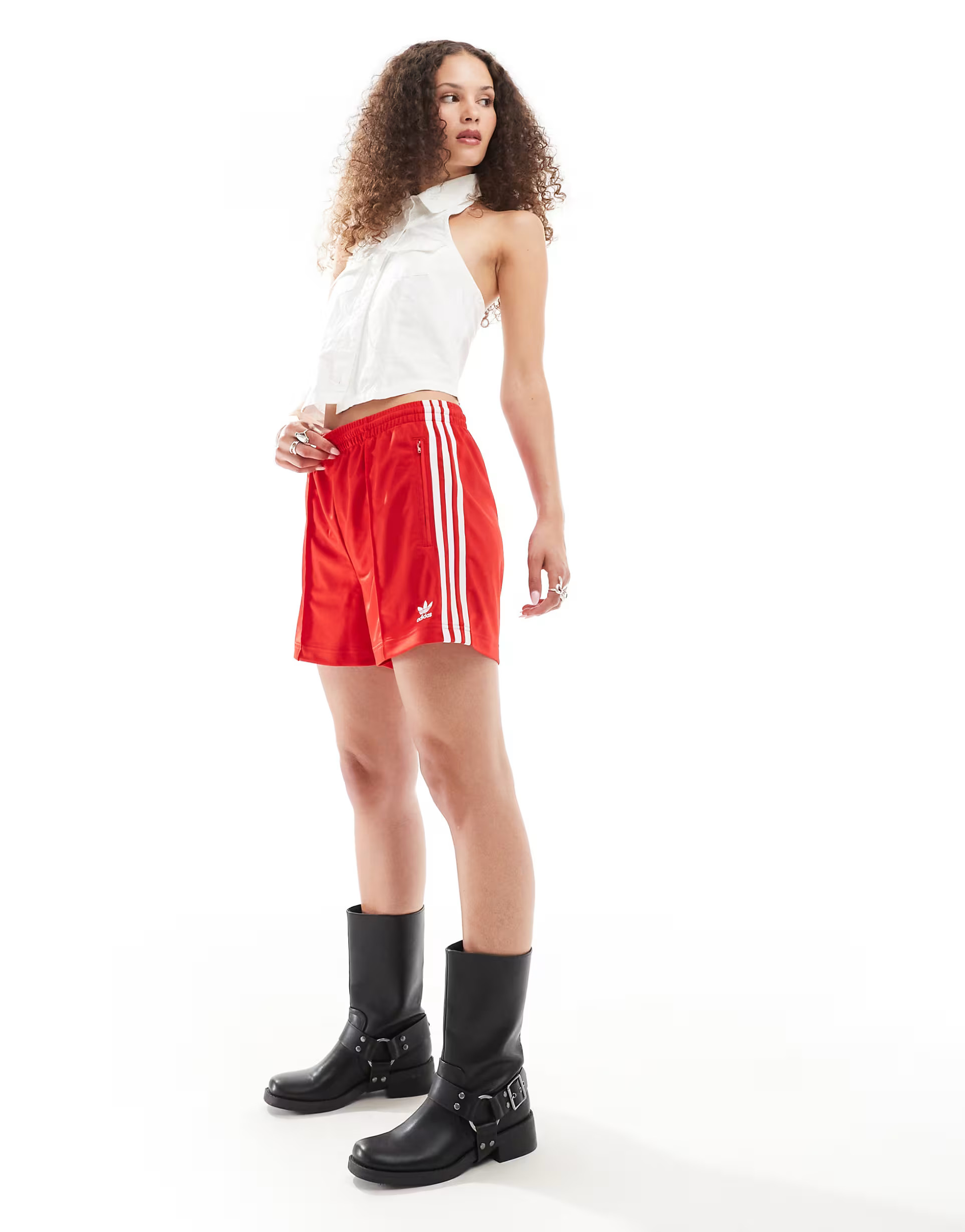 adidas Originals Firebird shorts in red | ASOS | ASOS (Global)