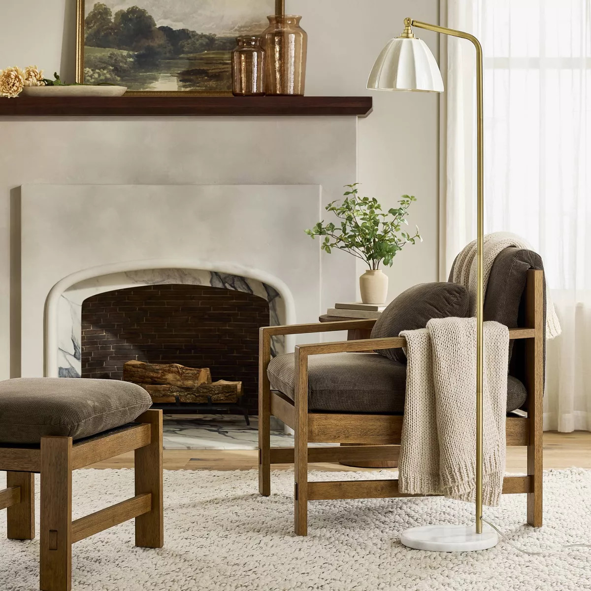 Wood Frame Upholstered Arm Chair - Hearth & Hand™ with Magnolia Furniture | Target