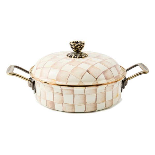 MacKenzie-Childs Mocha Check 3 Qt. Casserole | MacKenzie-Childs