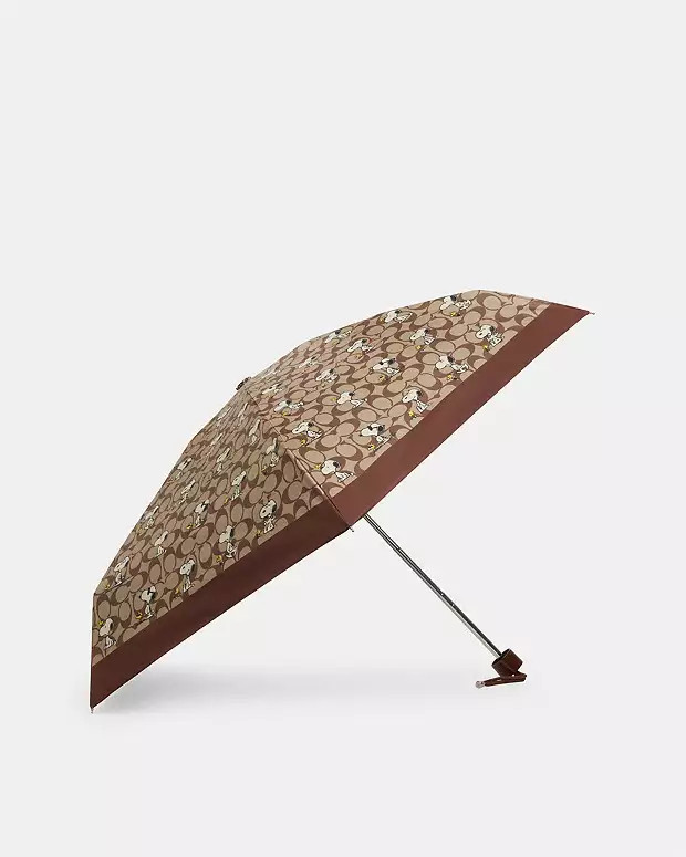 Coach X Peanuts Uv Protection Mini Umbrella With Signature Snoopy Print | Coach Outlet US