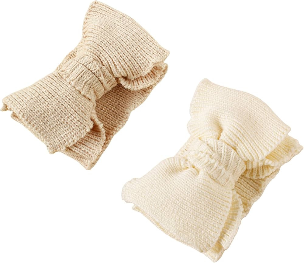Baby Girl Topknot Headband for Baby Oversized Baby Bow Head Wrap Warm Knitted Hair Band for Toddl... | Amazon (US)
