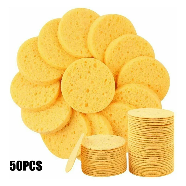 "Compressed Facial Sponges,50 Pcs Wash Face Sponge Facial Cleansing Exfoliating Cosmetic Sponge f... | Walmart (US)