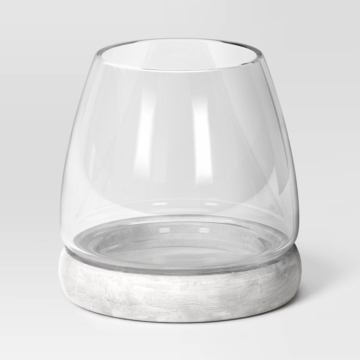 Round Glass with Cement Base Indoor Outdoor Terrarium - Threshold™ | Target