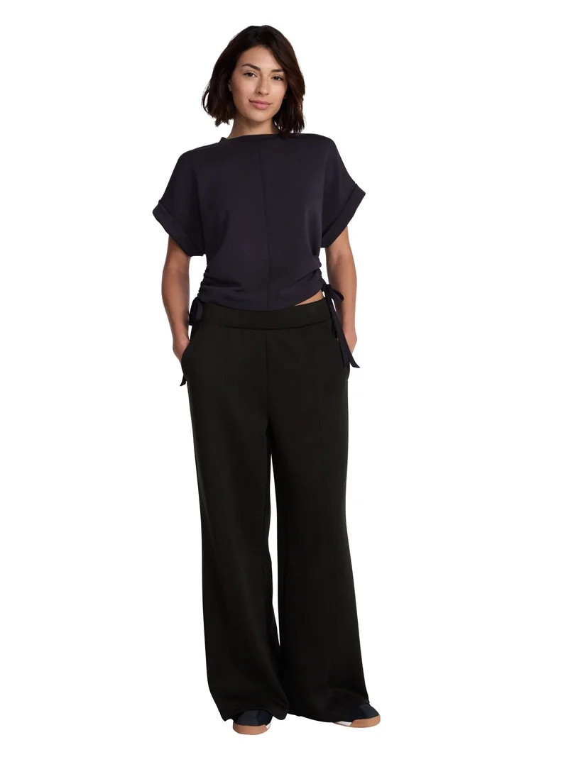 Avia Women's ScubaKnit Wide Leg Pants, Sizes XS-XXXL | Walmart (US)