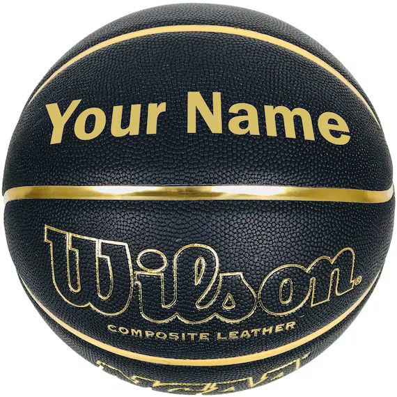 Customized Personalized Wilson NCAA Black and Gold Basketball Size 29.5" Gift | Etsy (US)
