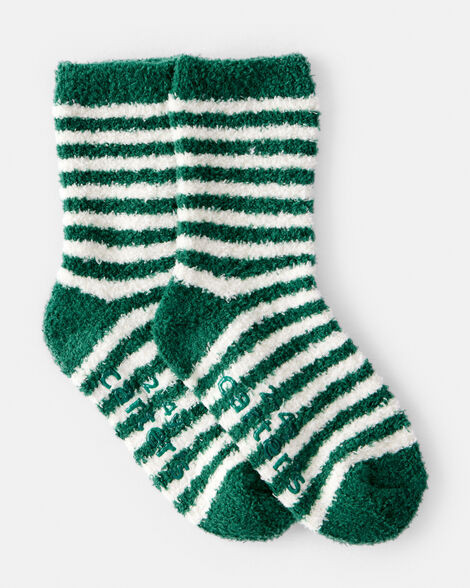 Toddler  Striped Cozy Socks - Green/White | Carter's Inc