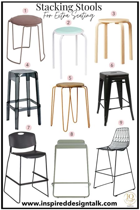 Stacking stools to add extra seating to your kitchen, bar, or basement. Counter stools 

#LTKstyletip #LTKover40 #LTKhome