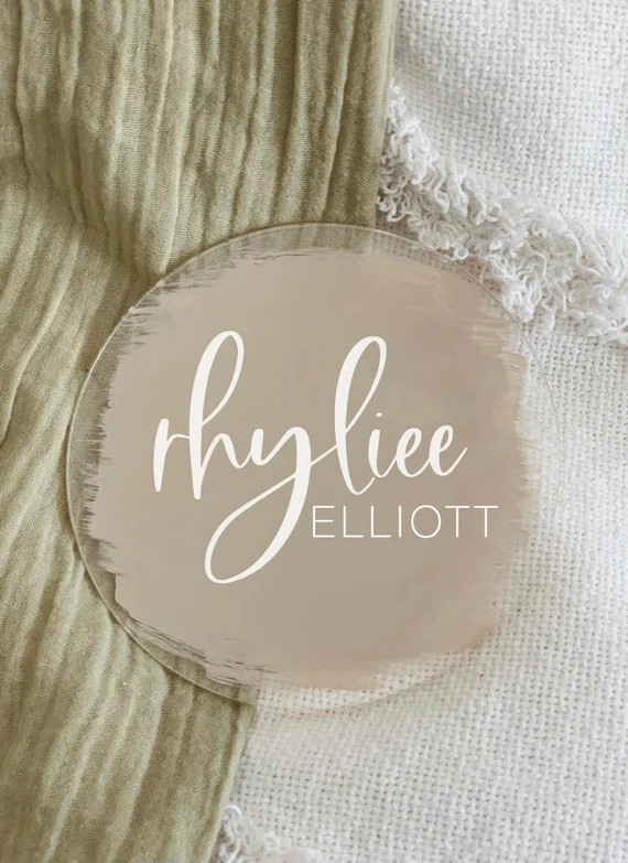 Acrylic Birth Announcement Sign  Baby's Name  Plexiglass | Etsy | Etsy (US)