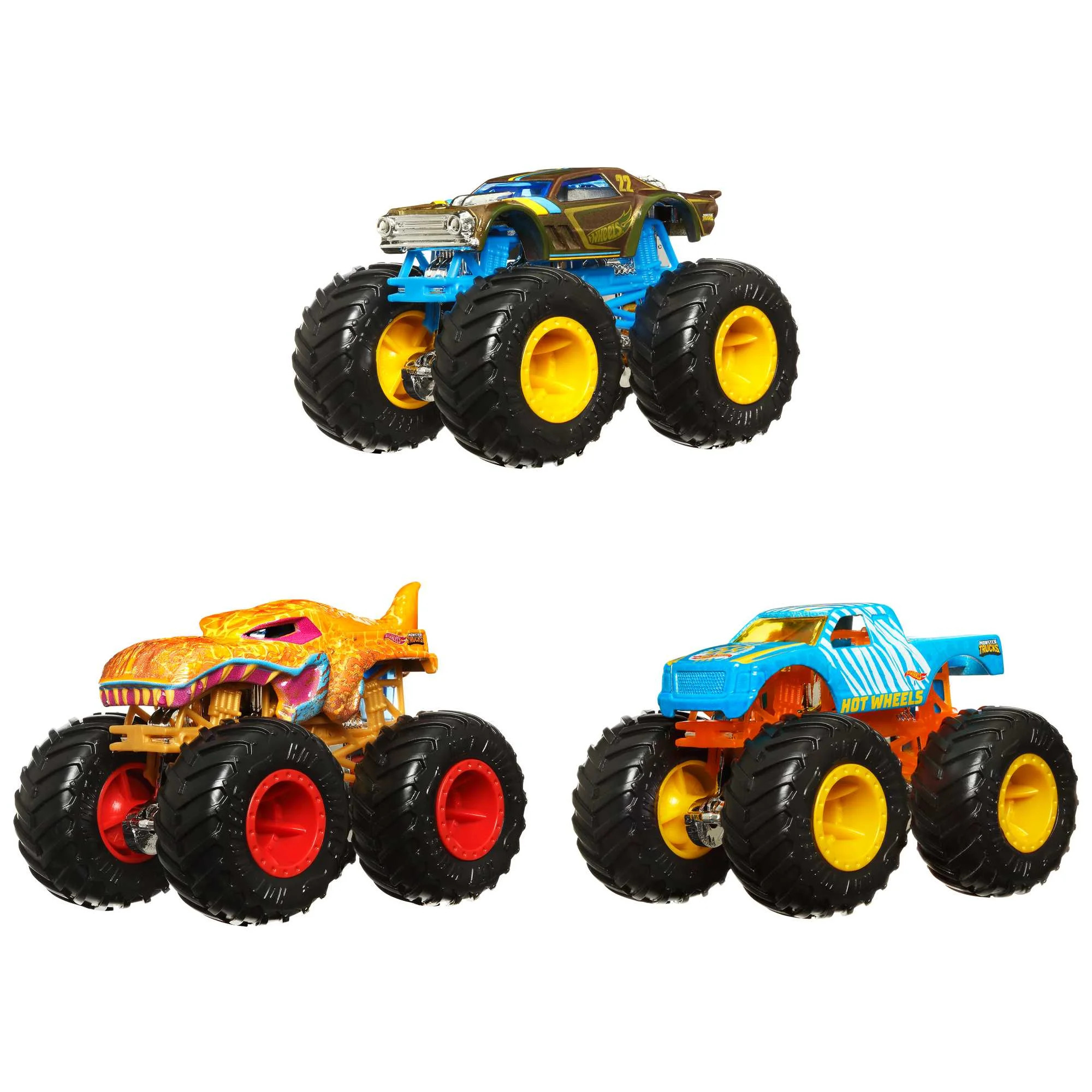 Hot Wheels Monster Trucks Set of 3 1:64 Scale Color Shifters Toy Trucks (Styles May Vary) | Walmart (US)