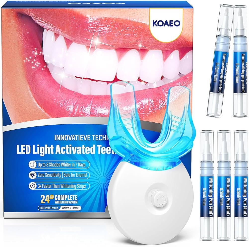Teeth Whitening Kit – 3 Teeth Whitening Pens + 2 Desensitizing Pens – LED Light – 35% Carba... | Amazon (US)