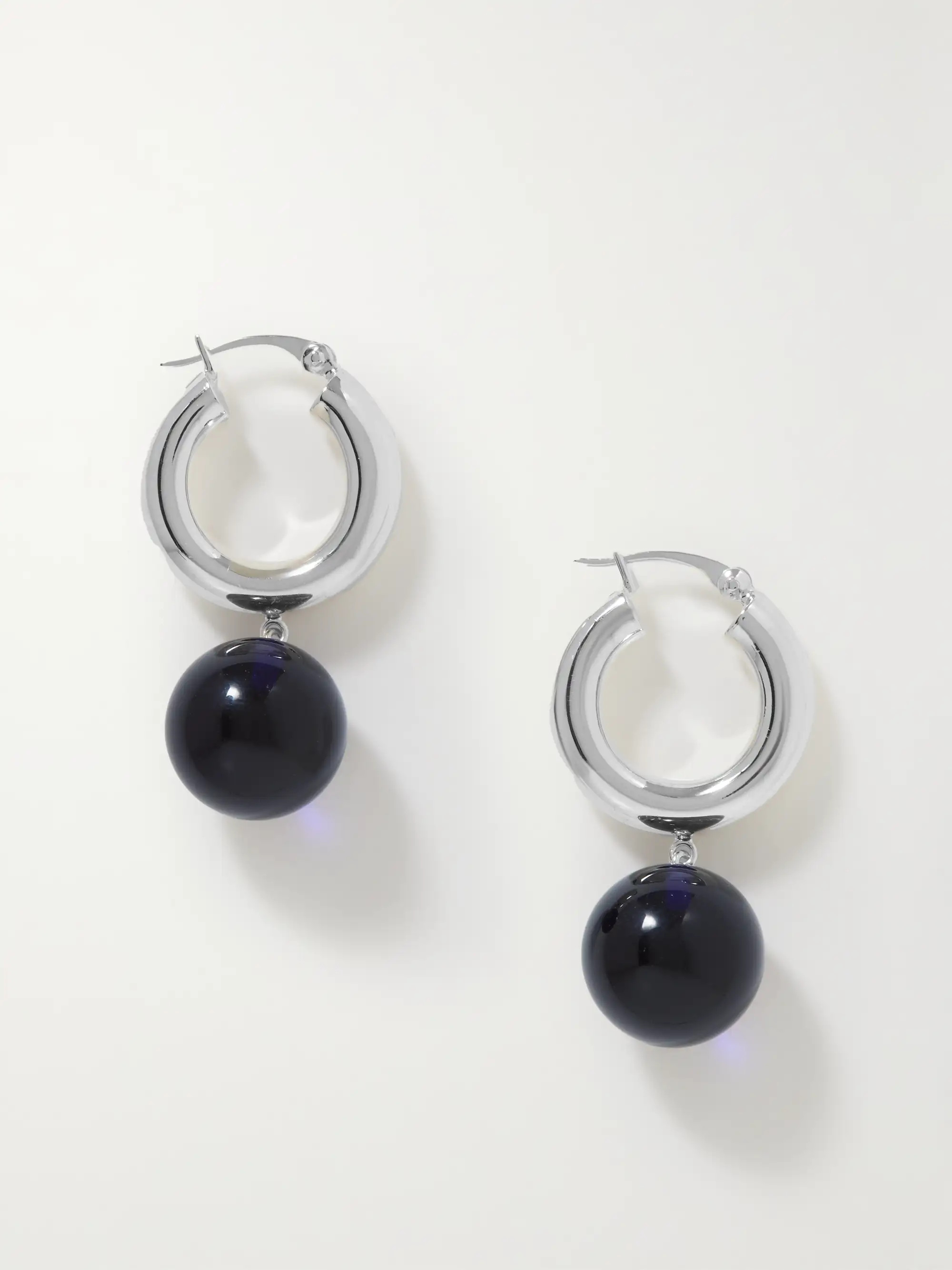 The Charlotte silver and glass hoop earrings | NET-A-PORTER (US)