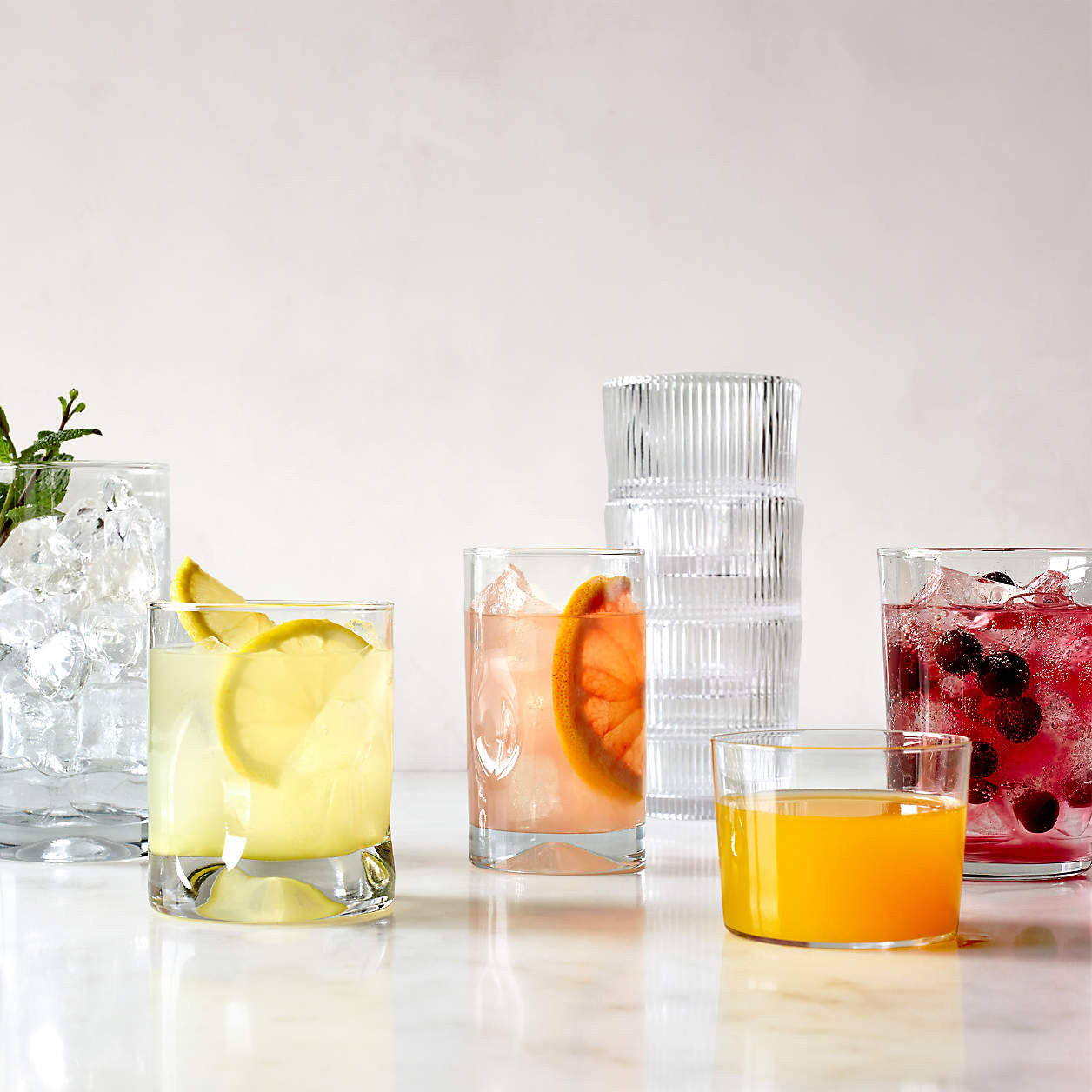 Impressions Double Old-Fashioned Glasses, Set of 12 + Reviews | Crate & Barrel | Crate & Barrel
