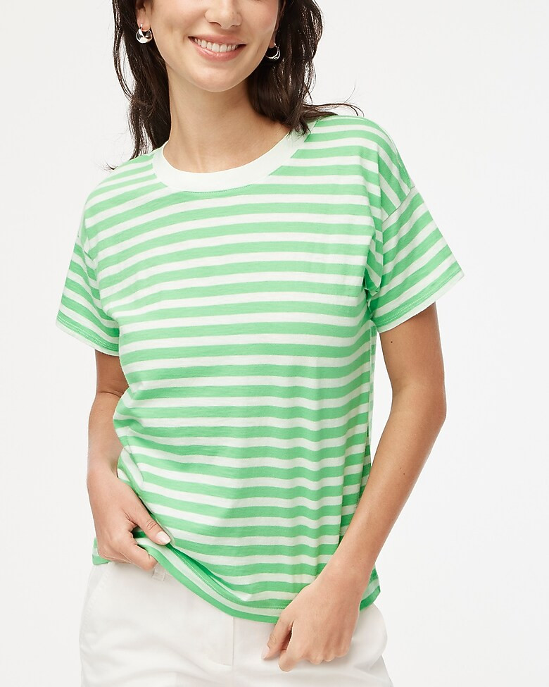 Striped crewneck tee | J.Crew Factory