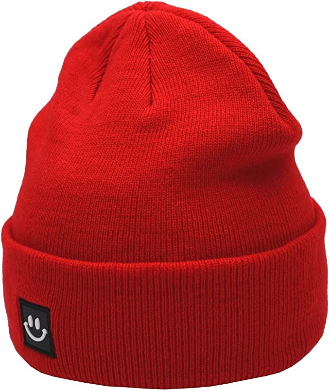 55cube Knit Beanie Hat with Smile Face Unisex | Amazon (US)