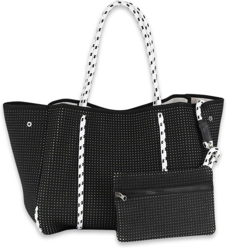 POPUPS Tote Bag, Everyday Neoprene Bags for Women with Zipper Pouch | Amazon (US)