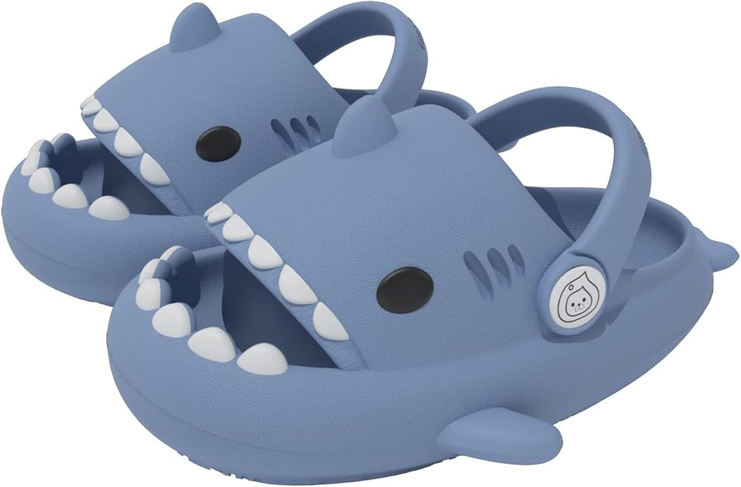 ChayChax Boys Girl Cloud Shark Slides Non-Slip Novelty Open Toe Sandals Extremely Comfy Cushioned... | Amazon (US)