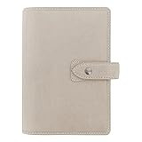 Filofax Malden Organizer, Personal Size, Stone - Tactile, Full Grain Buffalo Leather, Six Rings, with Cotton Cream Week-to-View Calendar Diary, Multilingual, 2024 (C025811-24) | Amazon (US)