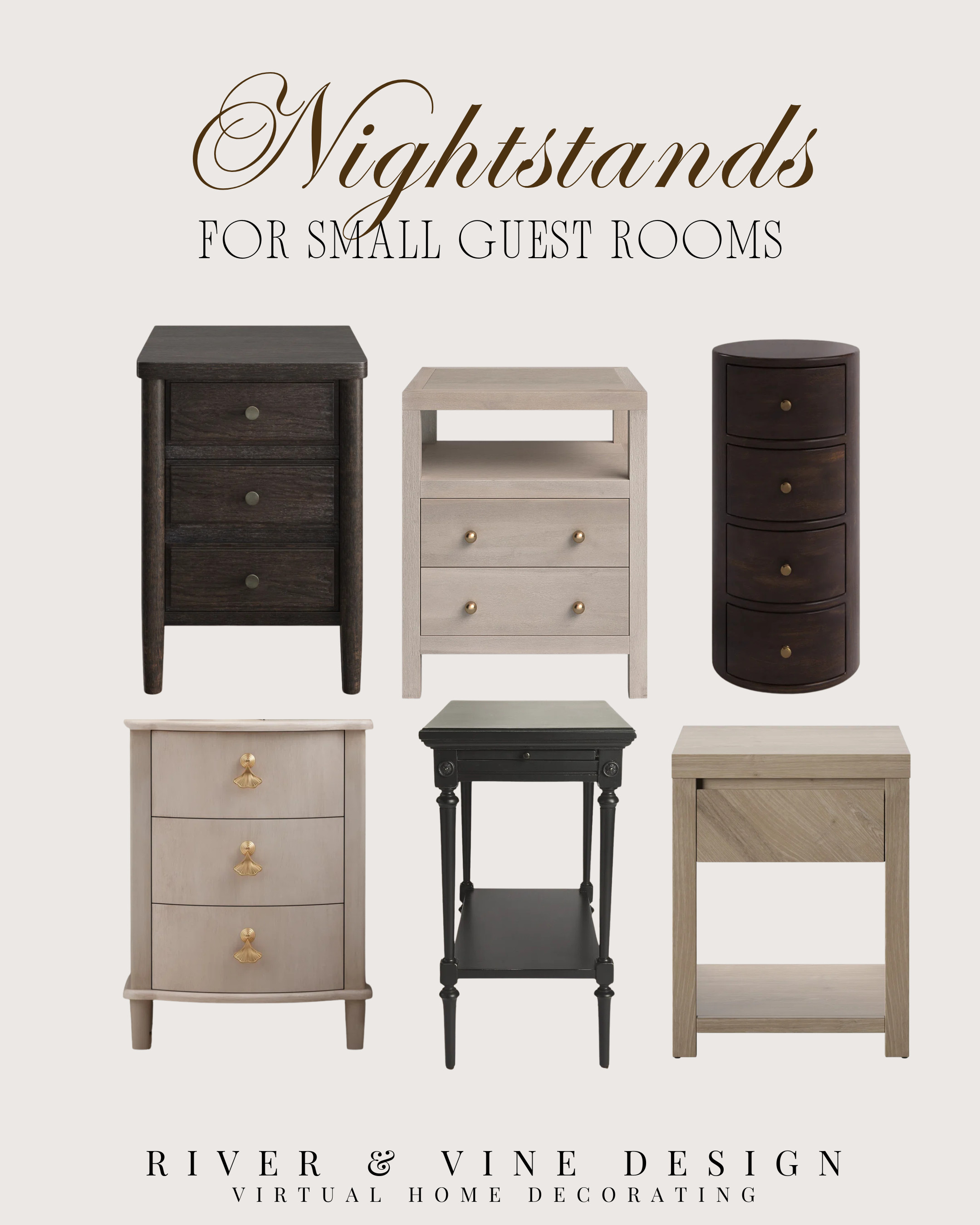 Small guest room, big style. 🤎 Rounded, narrow, and petite nightstands are perfect when you need function without overcrowding the room. Linking a few chic options that still feel elevated, even in tight spaces.

#LTKhome #LTKfinds #LTKstyletip #guestroomdecor #smallspacedesign #nightstands #bedroomdecor #homefinds #neutralhome #classicdecor #riverandvinedesign 

 #LTKHome
