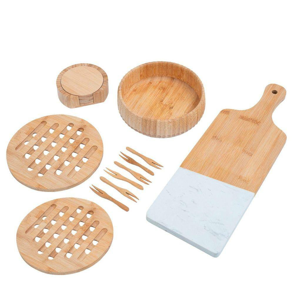Kit Servir bambu com tábua, bowl e utensílios 11 pç - Oikos | Casas Bahia (BR)