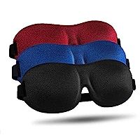 Sleep Mask 3 Pack, Upgraded 3D Contoured 100% Blackout Eye Mask for Sleeping with Adjustable Stra... | Amazon (US)