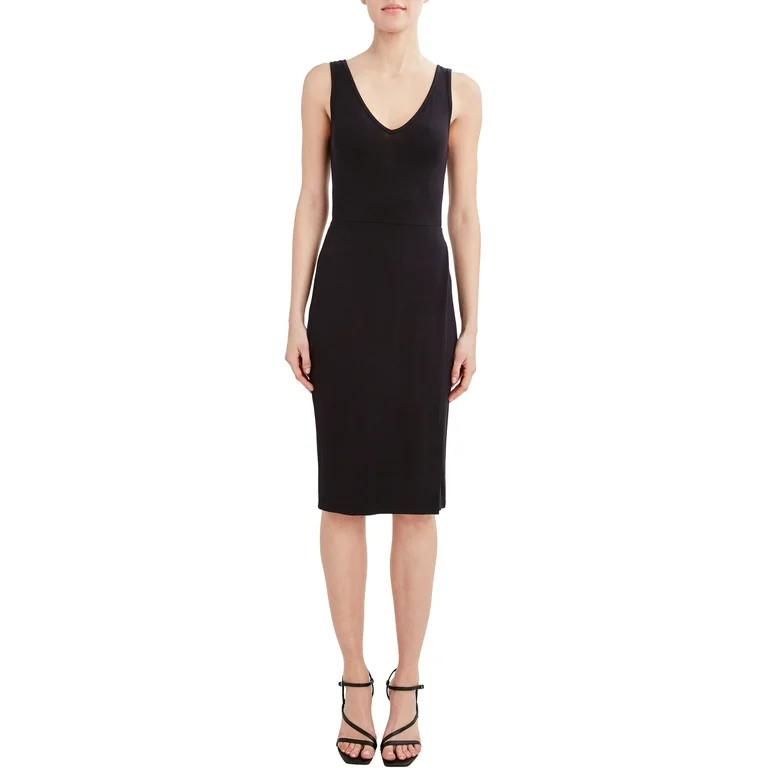 BCBG Paris Women's Juniors V-Neck Jersey Midi Dress | Walmart (US)