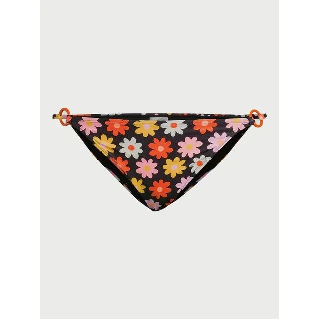 No Boundaries Juniors’ Daisy Print O-Ring Bikini Bottoms, Sizes S-XXL | Walmart (US)