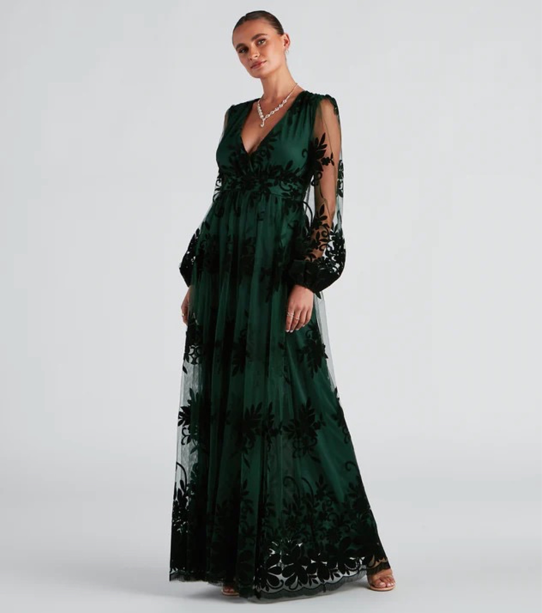 Green and black gown 

#LTKHoliday #LTKwedding #LTKFind