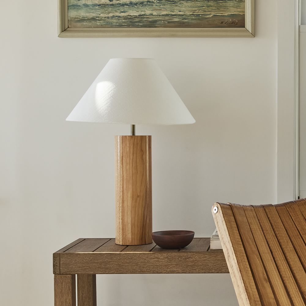 Modern Wood Column Table Lamp | West Elm (US)