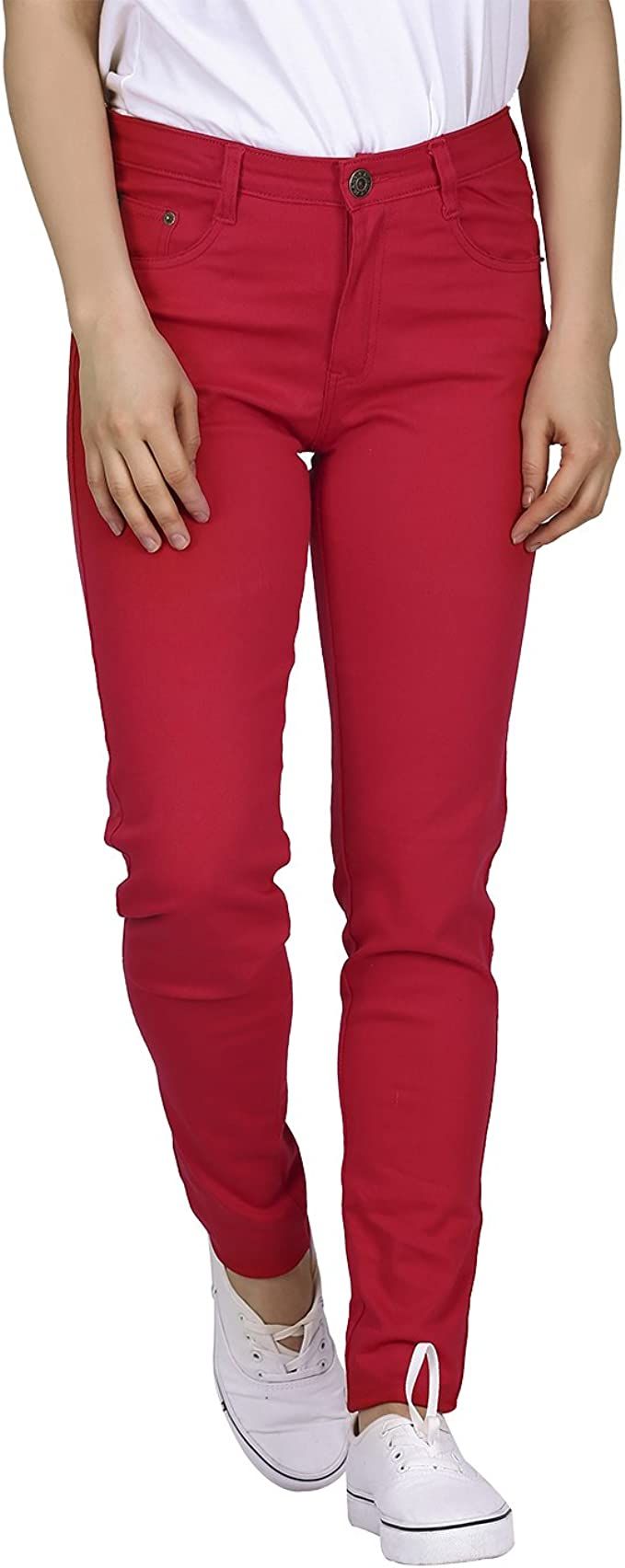 HDE Women's Mid-Rise Stretchy Denim Slim Fit Skinny Jeans | Amazon (US)