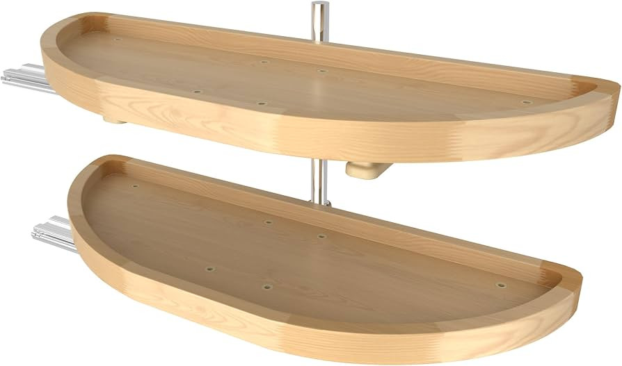 Rev-A-Shelf 32" Dual Shelf Half Moon Lazy Susan Organizer for Diagonal Blind Corner Kitchen Cabin... | Amazon (US)