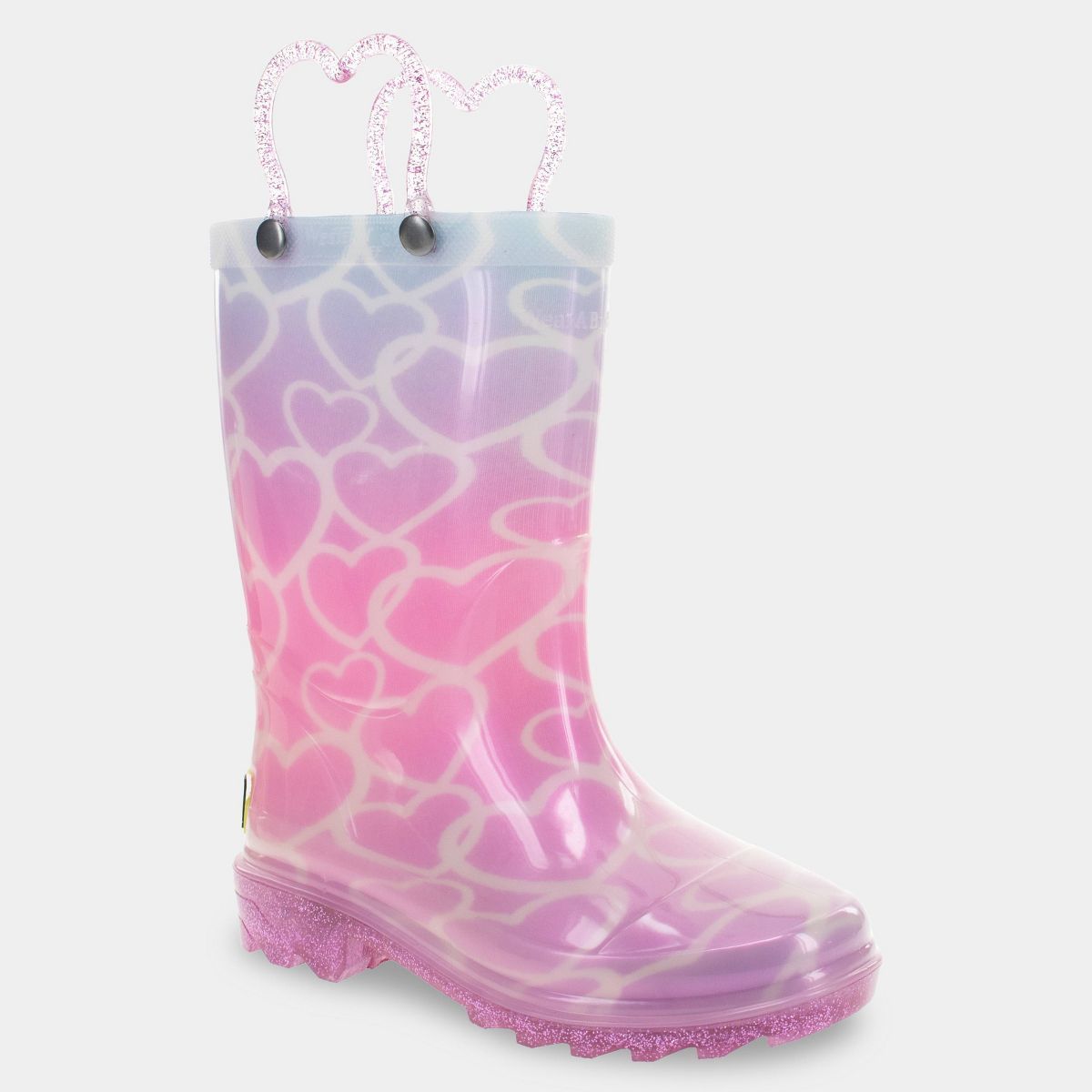Western Chief Toddler Abby Pearlized Glitter Hearts Rain Boots | Target