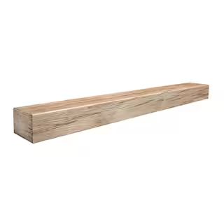 Ornamental Mouldings Rustic Plain 5 ft. Cap-Shelf Mantel-RUSTIC5WM - The Home Depot | The Home Depot