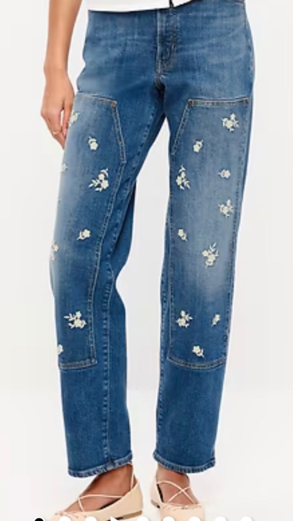 Floral print barrel jeans for mom! So many fun jeans for spring! 

#LTKSaleAlert #LTKootd #LTKmomlife