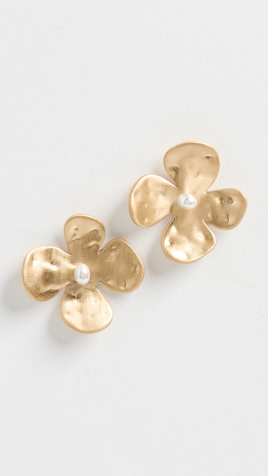 Cult Gaia Lucky Mini Earrings Brushed Brass One Size | Shopbop