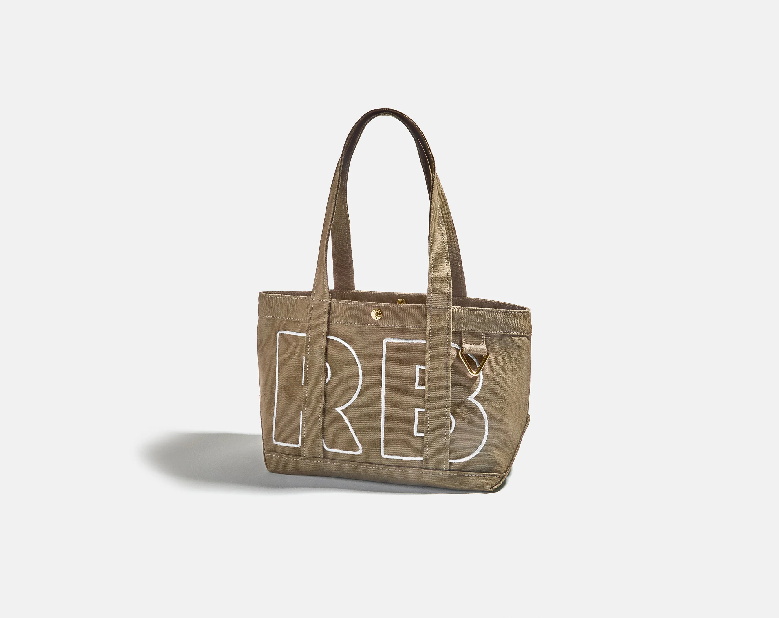 Solid Custom Alpha Tote - Mushroom Taupe | BaubleBar