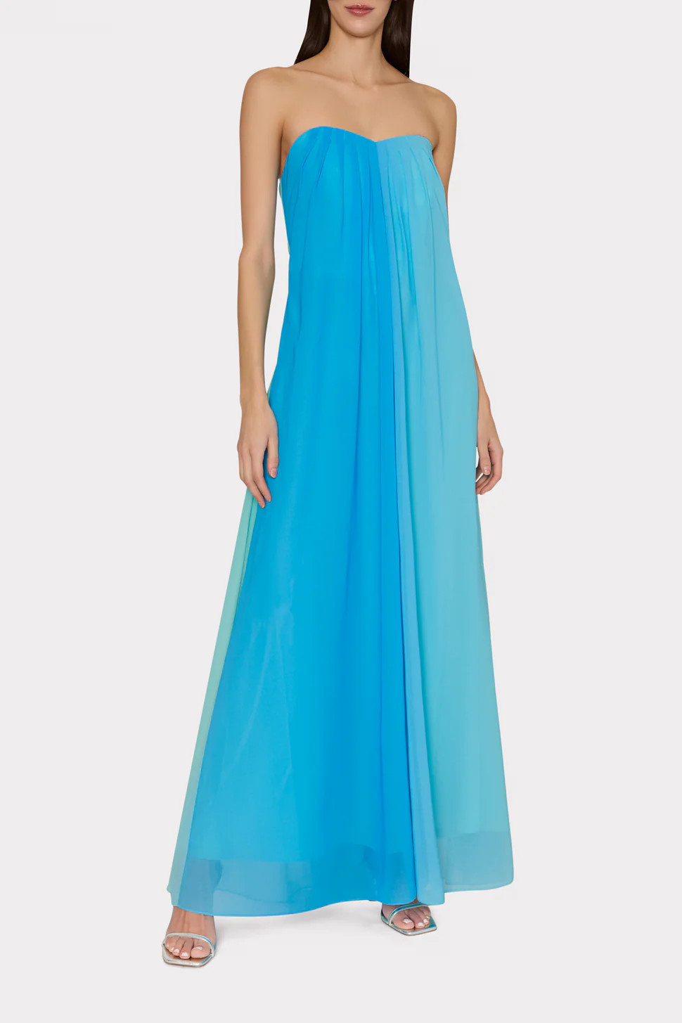 Sunset Stripe Strapless Dress | MILLY