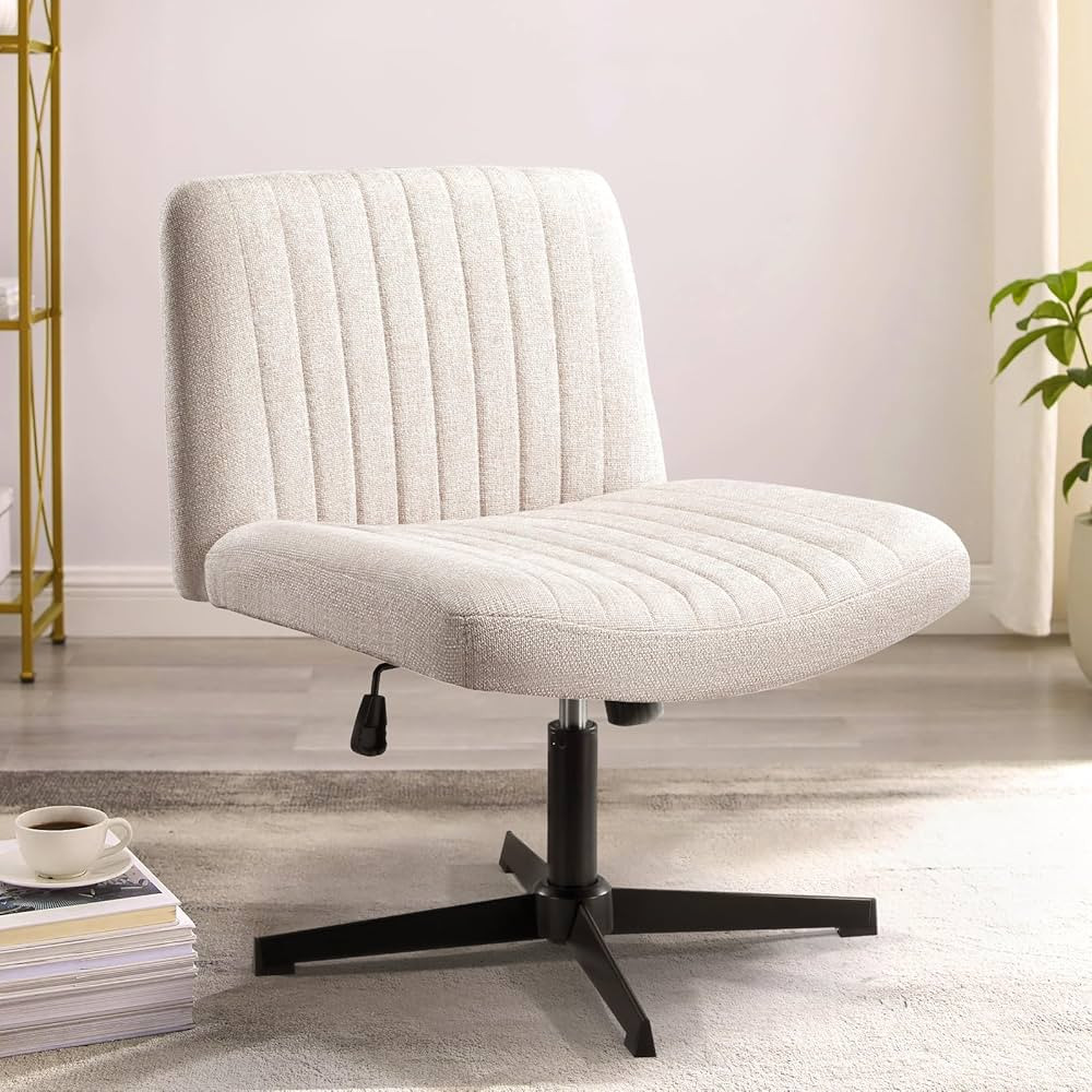 Arbolean Criss Cross Desk Chair no Wheels,Armless Fabric Padded Office Chairs with Wide seat for ... | Amazon (CA)