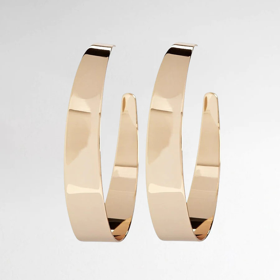 Estelle Tapered Gold Hoop Earrings | BONHEUR JEWELRY