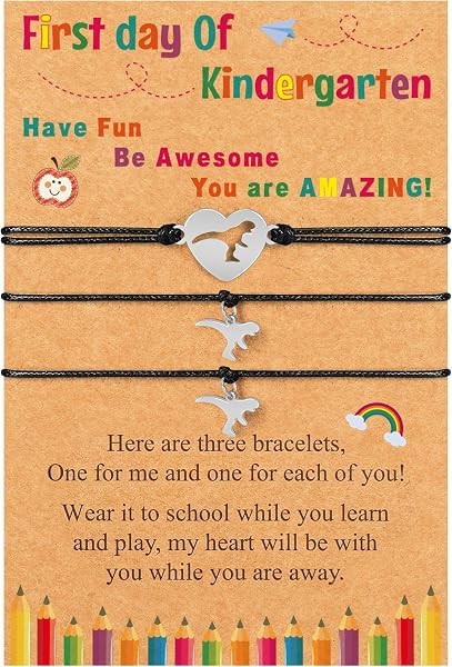 Back to School Supplies, First Day of Kindergarten Bracelet, Back to School Bracelet Mommy and Me... | Amazon (US)