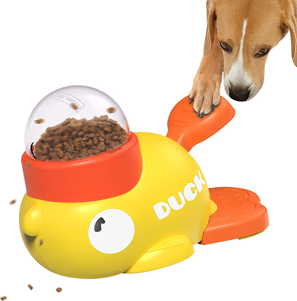 Dog Interactive Treat Dispenser Toy, Food Puzzle Slow Feeder (Yellow) | Amazon (US)