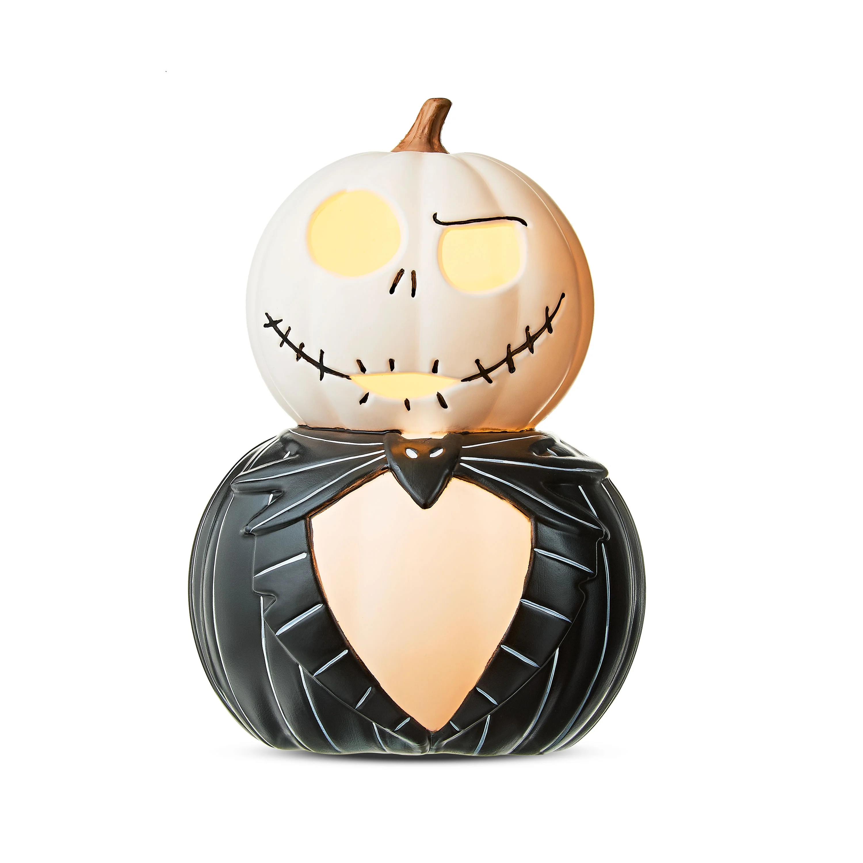 Halloween Black & White Light-up Jack Skellington Pumpkin Stack Decoration, 12 in, by Disney | Walmart (US)