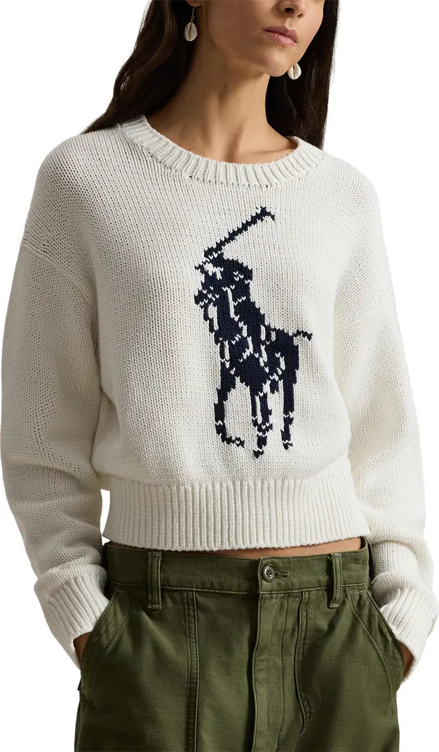 Big Pony Cotton Crewneck Sweater | Nordstrom