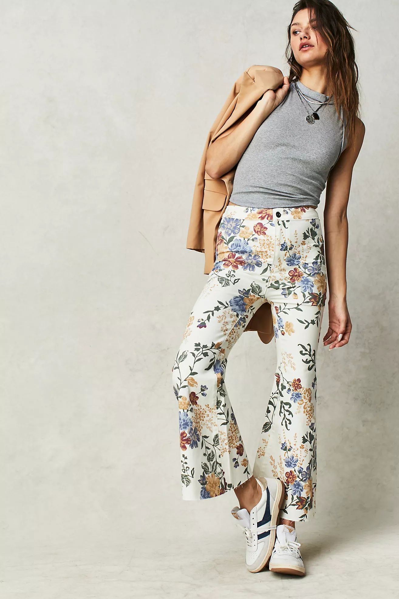 Youthquake Printed Crop Flare Jeans | Free People (Global - UK&FR Excluded)