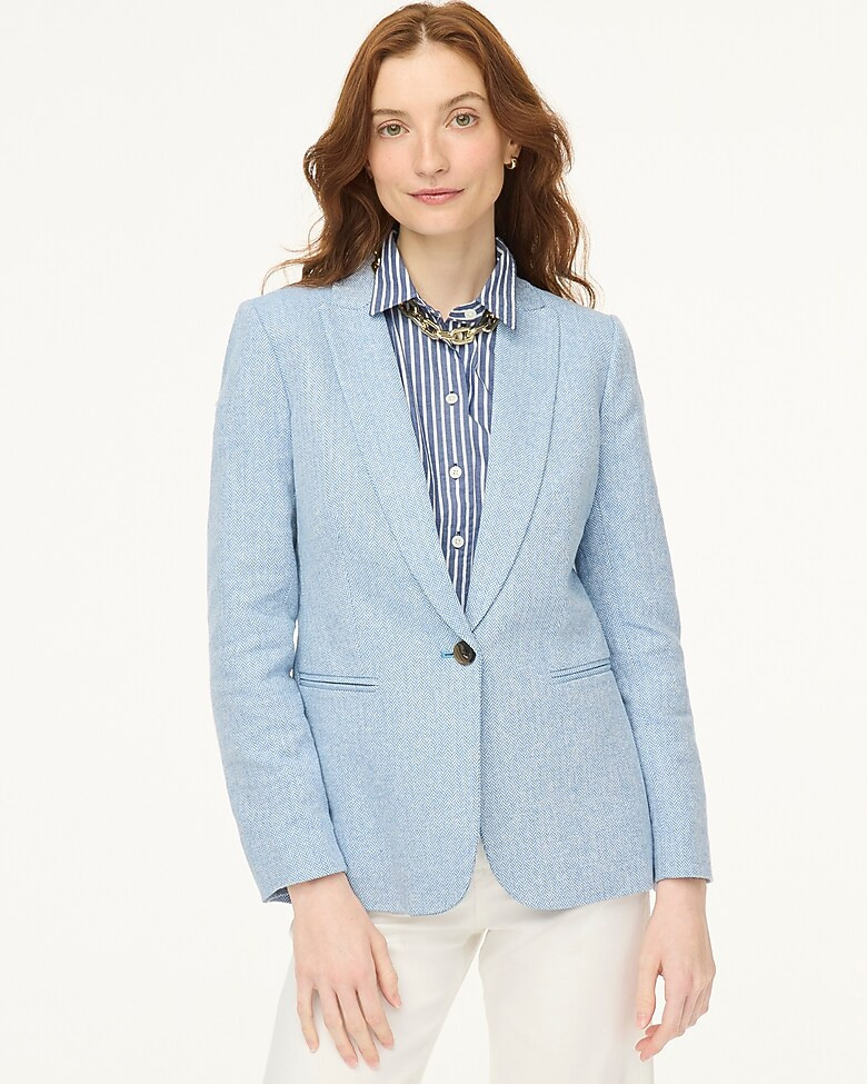 Herringbone one-button blazer | J.Crew Factory